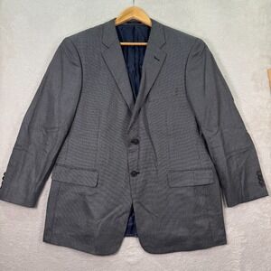 John W Nordstrom Loro Piana Mens 44R Blazer Jacket Gray Wool Silk s120 Preppy